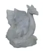 Product image 3 of the product “Sitting dragon on stone, looking to the right. The height is about 65 cm. Riverstone, natural stone. ”